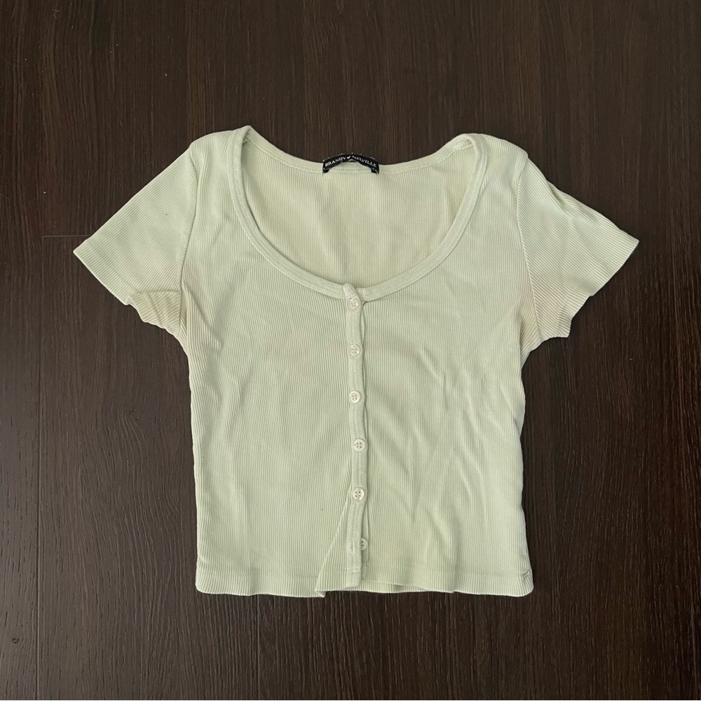 Brandy Melville light green button up